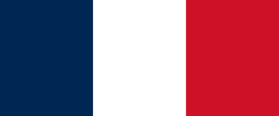 Le drapeau de la France.